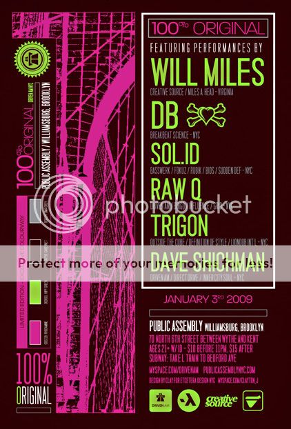 1/3 100% Original: DB, Datcyde, Will Miles, Sol.ID (Brooklyn) 100percent2_BACK_WEB