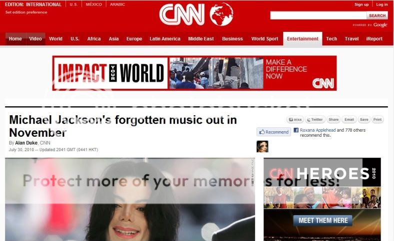 Michael Jackson's Forgotten Music Out In November- July 30, 2010 July3020101