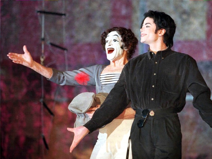 Michael - 1995 Michael with Marcel Marceau 139-1