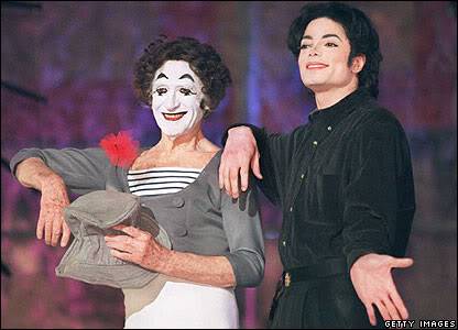 Michael Jackson and Marcel Marceau 02-83