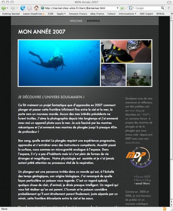 "le monde de marc" et photos 2007 2007f