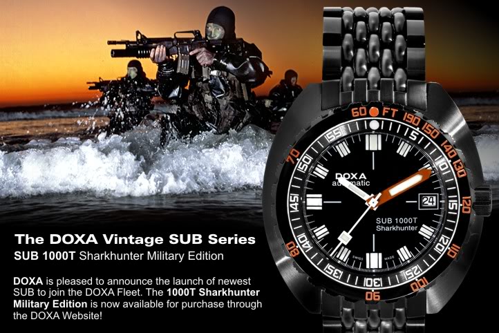 doxa - Une Doxa Sub 1000T Sharkhunter pour les durs Mil1000NR1C1