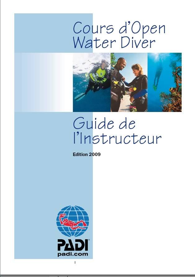 J'ai joué à l'instructeur PADI OWD