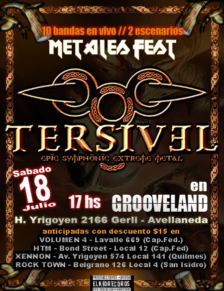 TERSIVEL en METALES FEST Sab. 18 Julio Tersivel1807