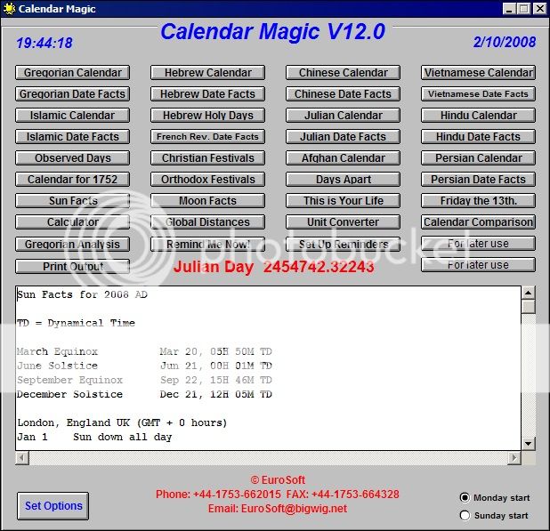   : Calendar Magic v12.0 (software) CALENDAR3