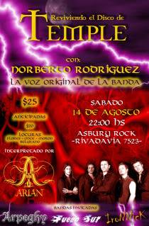 Tributo a temple con Norbeto Rodrigez su voz originaaal!!! Flyer14AgostoBandasInvitadas1