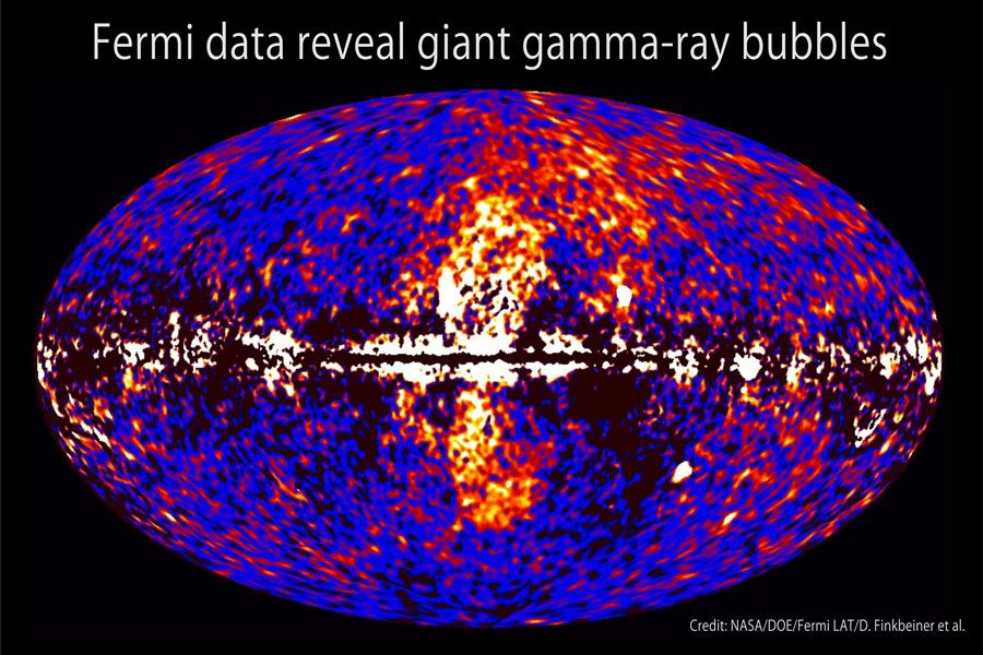 العثور على فقاعات ضخمة من أشعة غاما حول درب التبانه  20101110093654_bubble_fermi