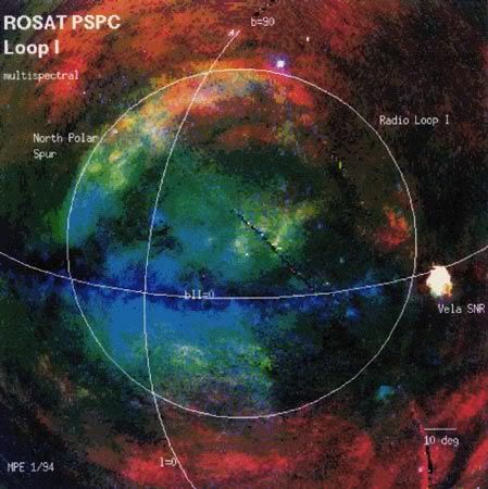 العثور على فقاعات ضخمة من أشعة غاما حول درب التبانه  Loop1_rosat