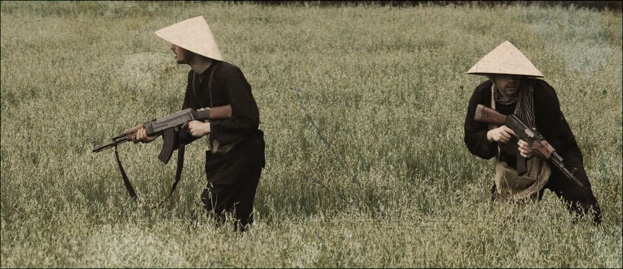 Montajes Fotos Reenactment Vietnam Infiltracionenelarrozal