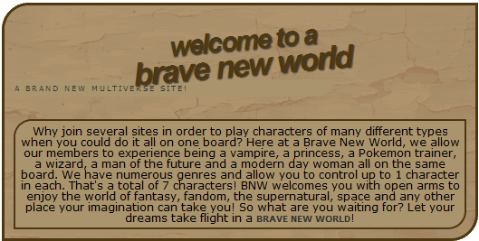 Welcome to a BRAVE NEW WORLD Adddd