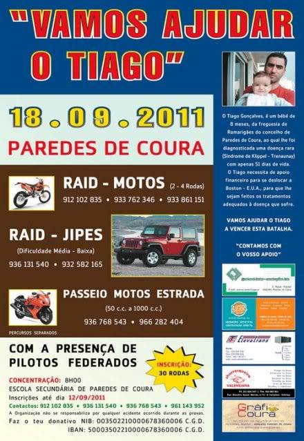 vamos ajudar o tiago- Paredes de coura (oficial) Cartaz