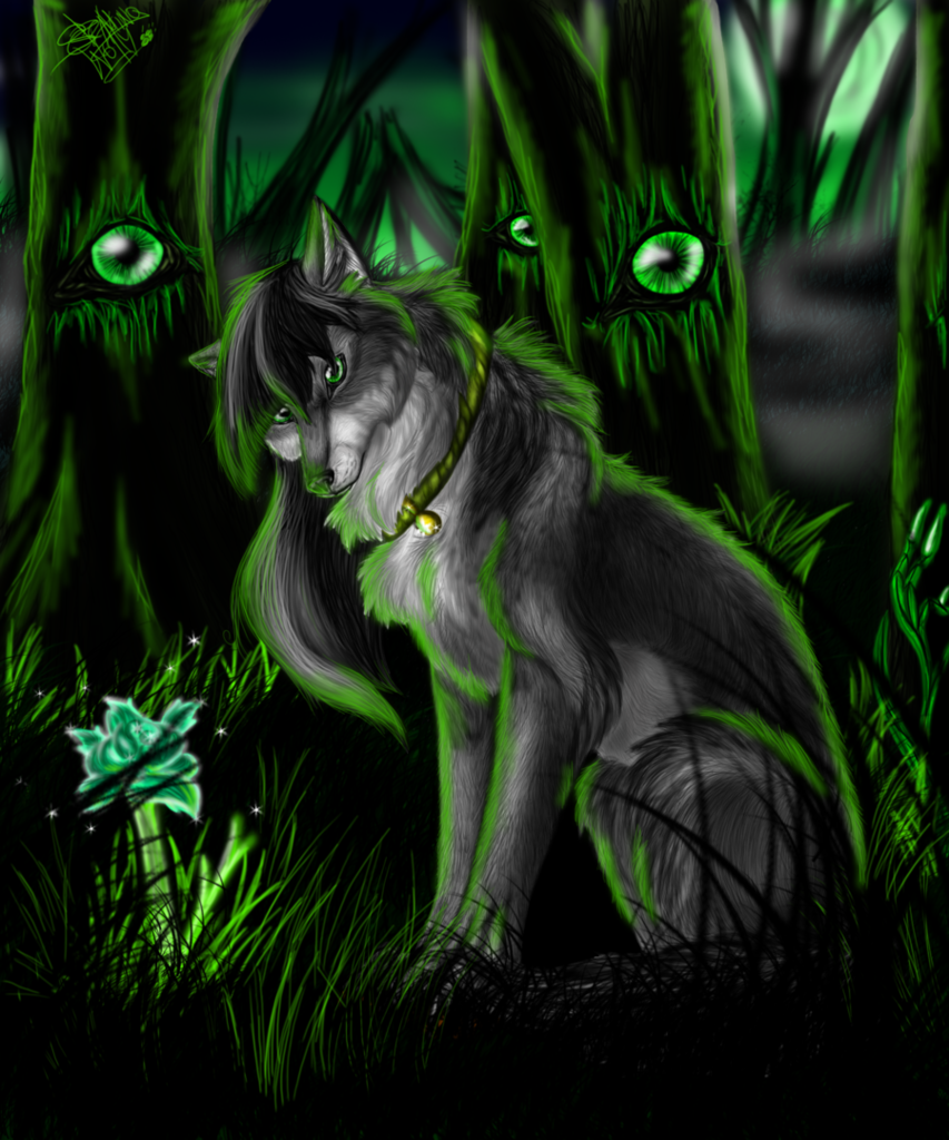 Midnight Wolves - Night Hunters Clan - Page 2 Green_Trees_see_you_by_ScreamingWol