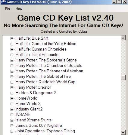 حصريا برنامج جالب كل سيريالات الالعاب Game CD Key List 3.40 بآخر اصدار Baza2