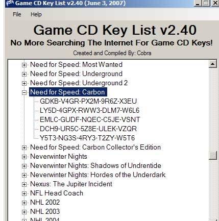 حصريا برنامج جالب كل سيريالات الالعاب Game CD Key List 3.40 بآخر اصدار Baza3