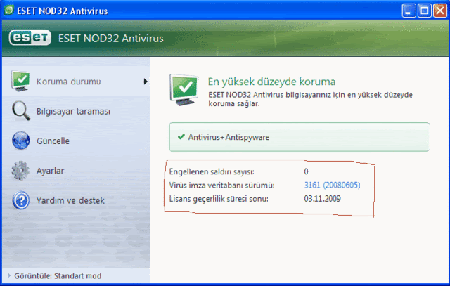 Nod32 Antvrus V.3.0.659 Trke /2010'a kadar orjinal lisans keyli fulll. NODDDDD-1