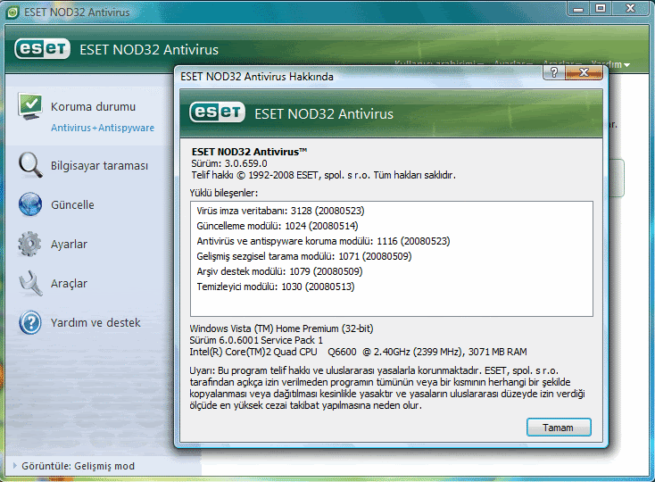 Nod32 Antvrus V.3.0.659 Trke +lsasli +2050Yilina Kadar FULL SRM %100 FULL Nodfull-1