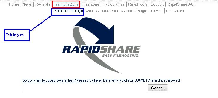Rapidshare Premium ifreleri 1propc