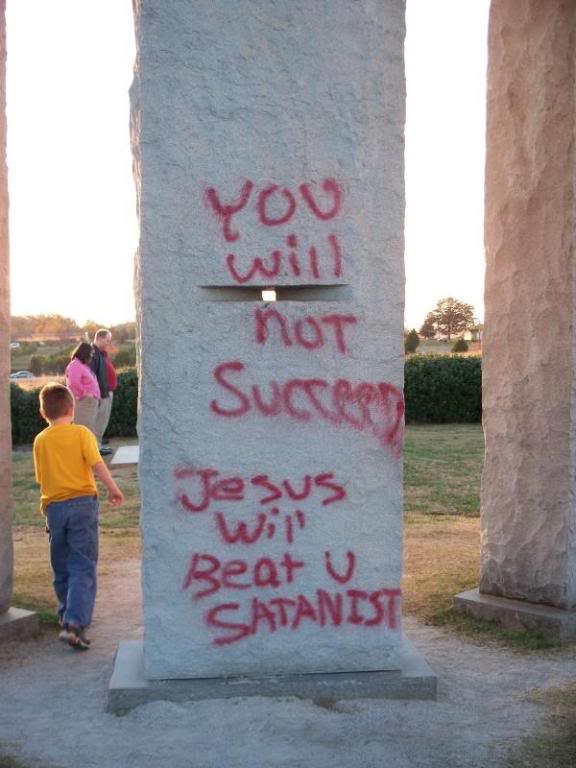 Georgia Guidestones have been vandalized G10