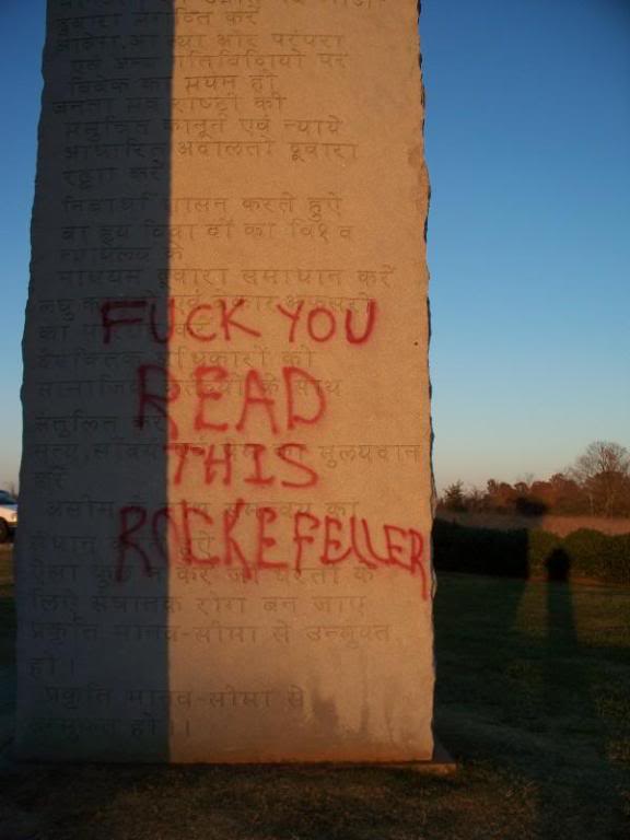 Georgia Guidestones have been vandalized G11