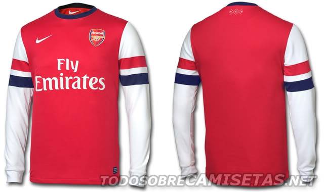 Arsenal - Uniforme Titular - 2012/13 Arsenal12long