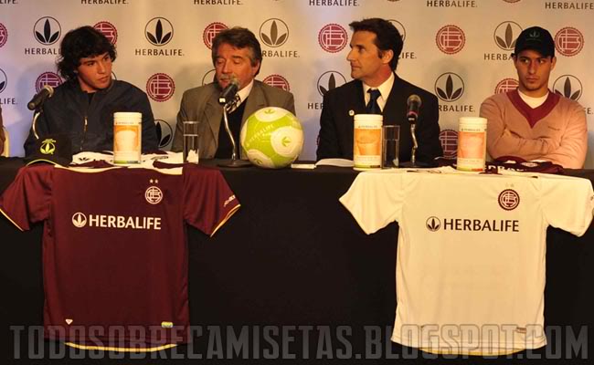 Camisa do Lanús com patrocínio da Herbalife LanusHerbalifeintro