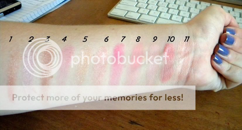 Swatches! Blushswatches