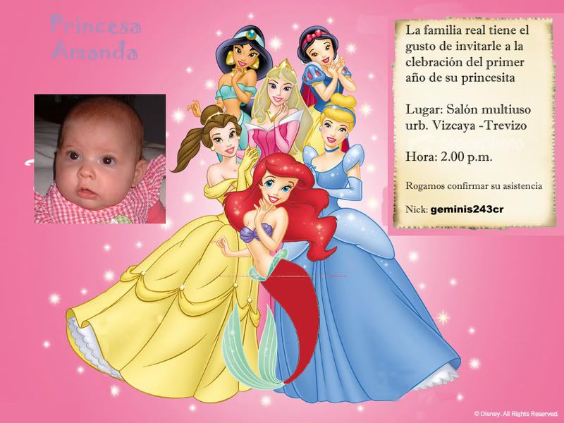 Tarea 3 extra (invitacin princesas) PrincesaAmanda