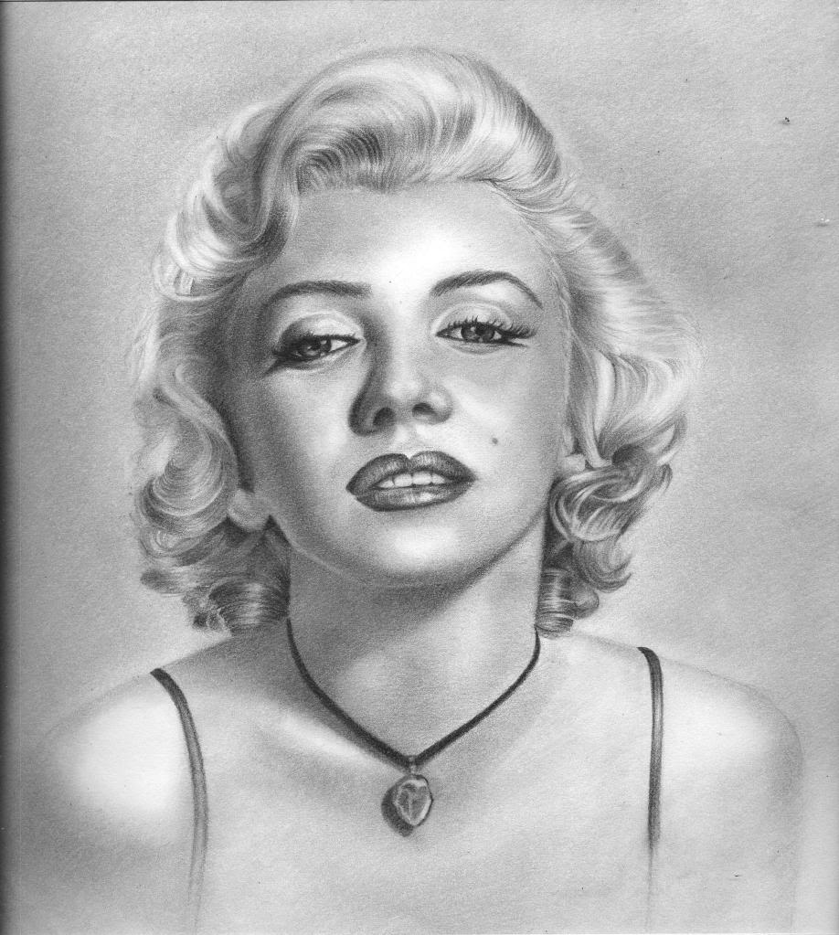 [Tranh Chì][Chân dung] Nếu thấy đẹp, nhớ ủng hộ cái nhé =]] MarilynMonroe-1