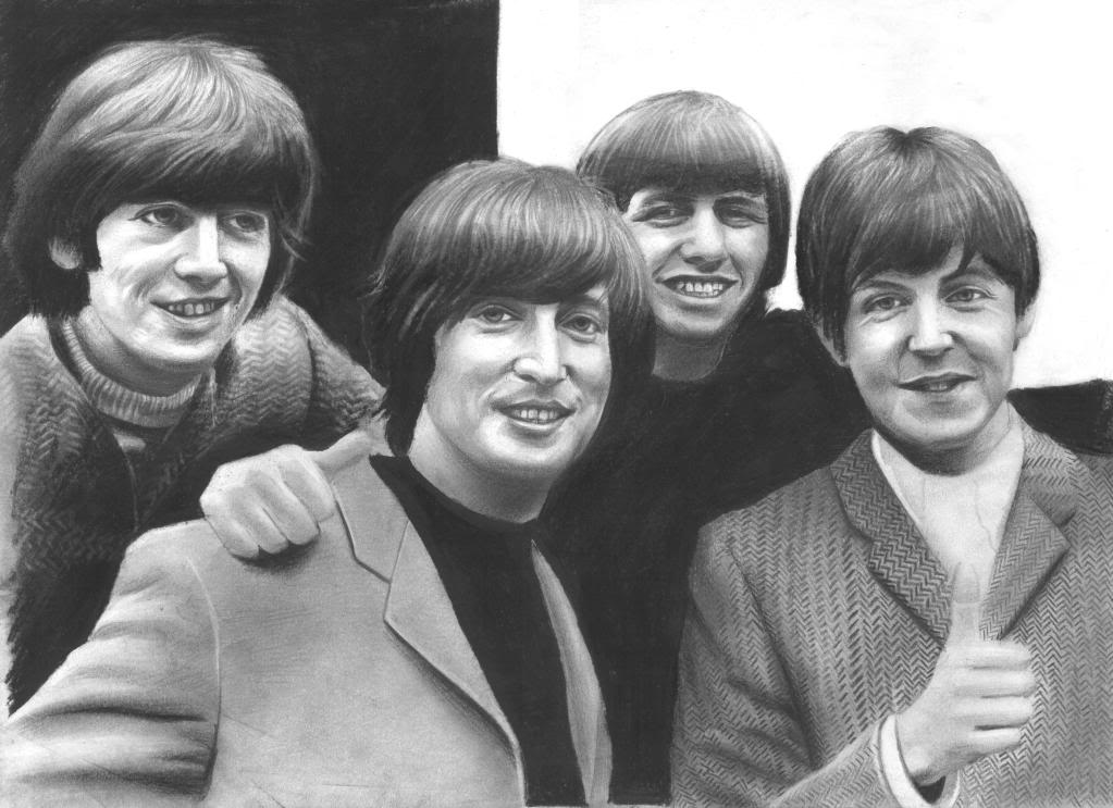 [Tranh Chì][Chân dung] Nếu thấy đẹp, nhớ ủng hộ cái nhé =]] Beatles