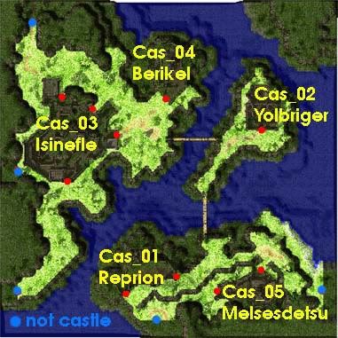 Castle Positions, Names And Drops. Gefcas