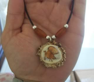 New Elk carved antler necklace 000_1680