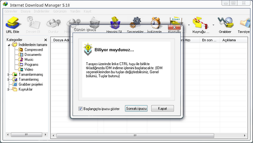 Türkçe - Internet Download Manager 5.18 Build 5 (TÜRKÇE) (FULL) InternetDownloadManager518_SGNLIVE