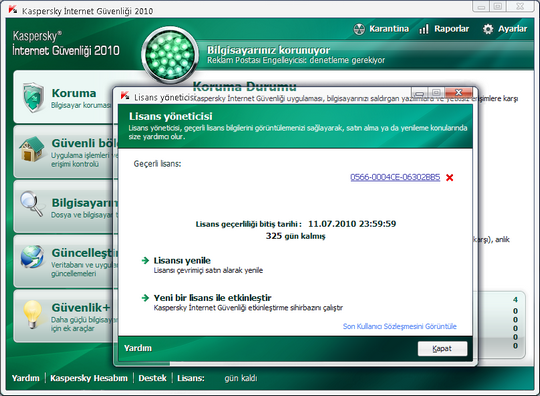 Kaspersky Internet Security 2010 (9.0.0.463) (ORJ.TR) (FULL) KIS2010_LICEN_SGNLIVE_22082009