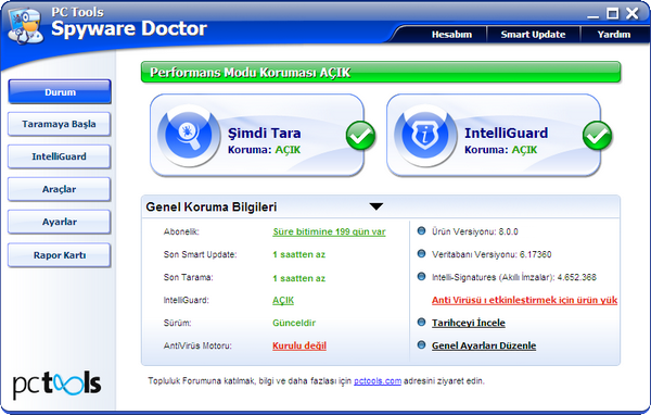 Spyware Doctor 2011 8.0.0.655 (TRKE) (FULL) + ORJ.LISANS SPYWAREDOCTOR20110SGNLIVE