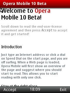 Trình duyệt Web Opera Mobile 10 Free SuperScreenshot0015