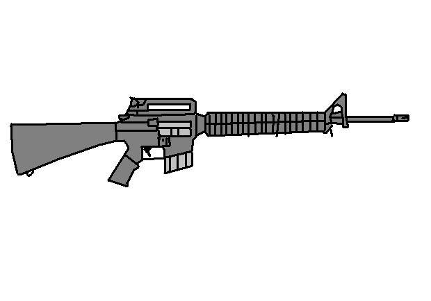 guns drawn by me =3 M16