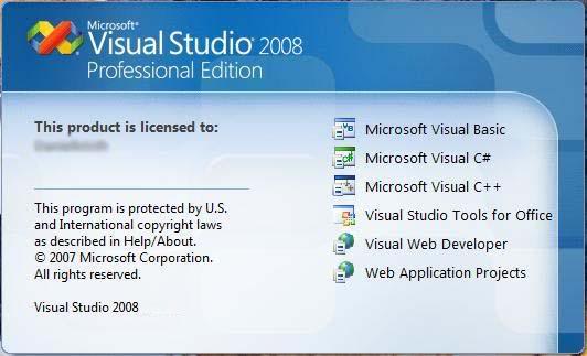 Microsoft Visual Studio 2008 Professional with MSDN Vs2008splash