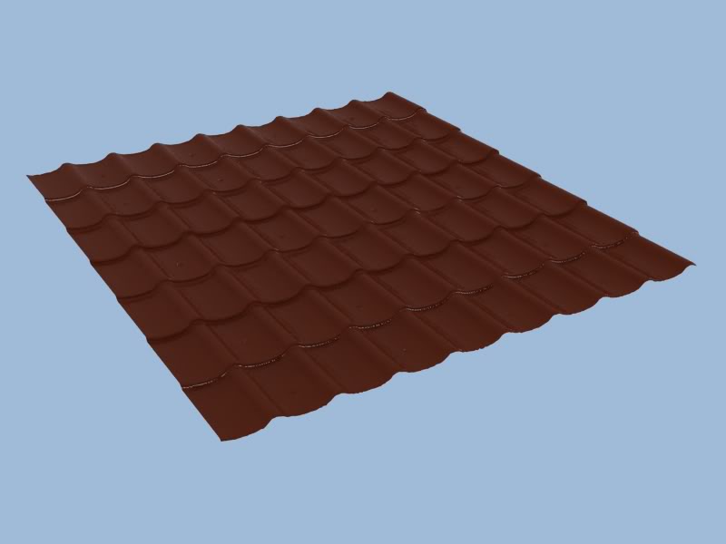 3D Model of Madrid Tile Roofing (Updated with DL site) DISPLACEMENT