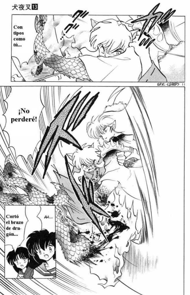 Sesshoumaru en el manga. Mangainuyasha-tomo13inuyashavol13ch10pg177