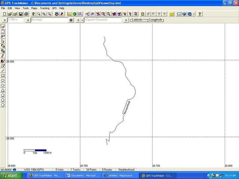 How to make a track in Google Earth and open it in Mapsource GPS6