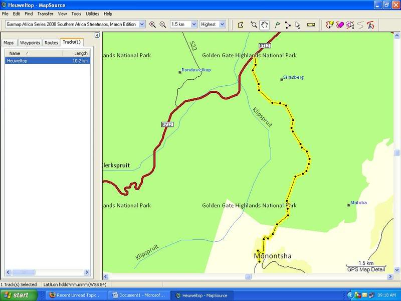 How to make a track in Google Earth and open it in Mapsource GPS8