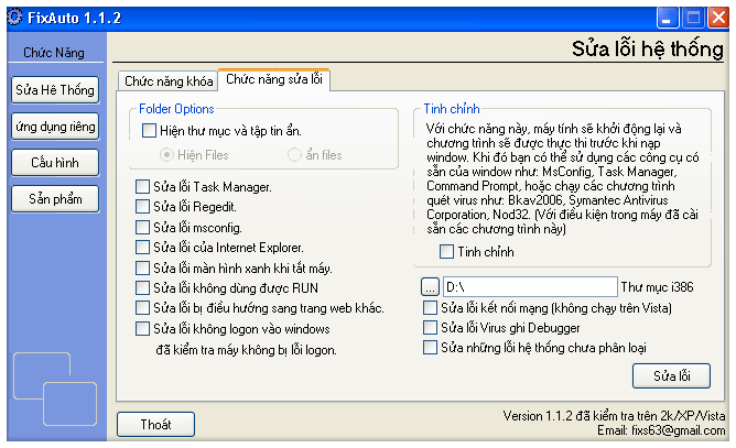 Phần mềm fixauto phần mềm sửa lỗi hệ thống khi đã dính virus Fix112_VN