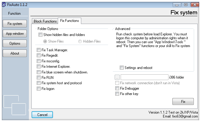 Phần mềm fixauto phần mềm sửa lỗi hệ thống khi đã dính virus Fix112_en_vista_02
