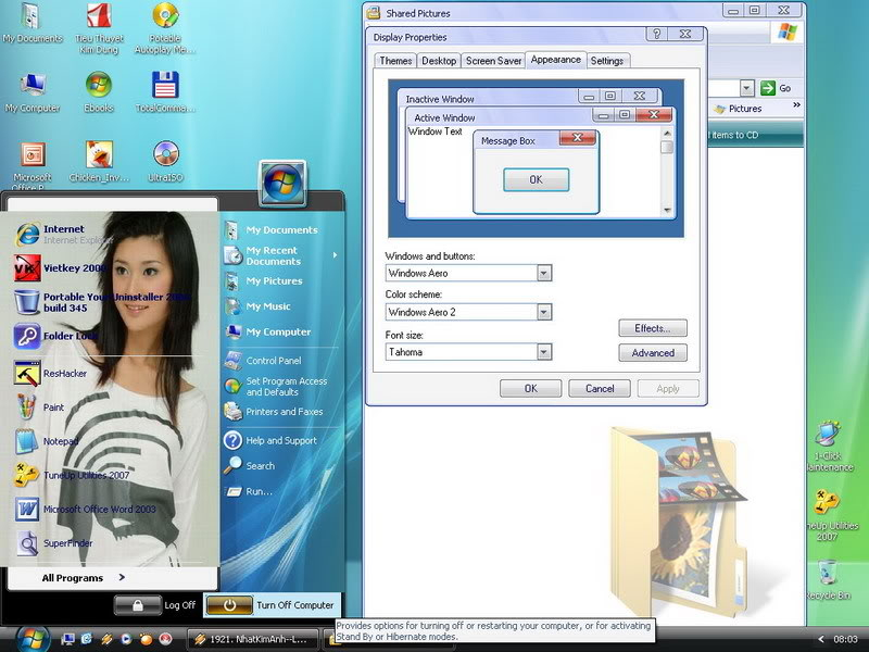 giao diện Vista cực đẹp cho Windows XP đây Aero2