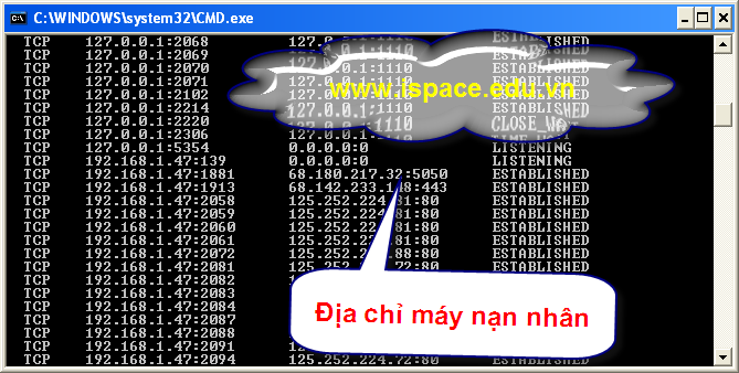 Cách để xác định  được vị trí của bạn đang chát - ai chưa biết thì vào đây xem cho biết! 3_netstat