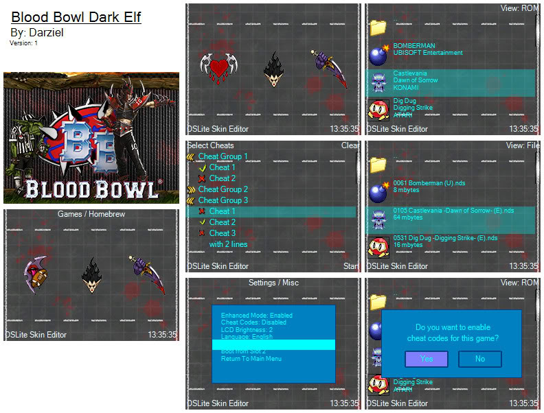 9 Bloodbowl Themed Skins - Exclusive to Edge NDS SkinZ BB_Dark_Elf_screen_shot