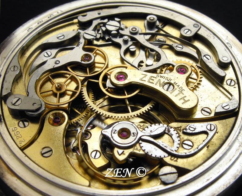 Chronographe de manufacture bien avant Rolex Calibredechronodepoche19lignes