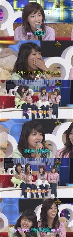 Girls' Generation tiết lộ Soo Young ngáy trên "I Like Confrontationa Music 20090228_sooyoungsnores