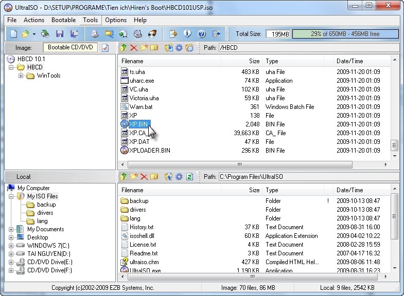 Tạo boot 3 trong 1 (Setup Windows 7, Setup Windows XP & Hiren's Boot) 12-30-20099-15-04PM