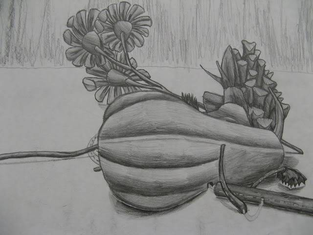 My Art [drawings - sketches - etc] GraphiteDrawing-FlowersaGordandaRoa